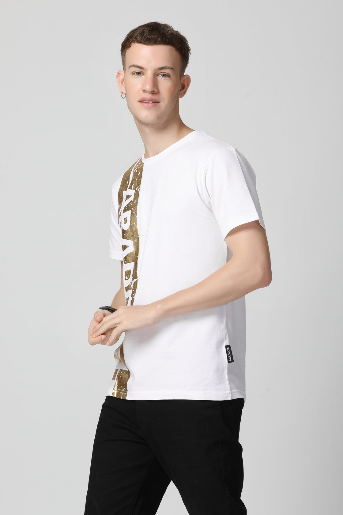 Luxury Gold Foil Panelled T-Shirt