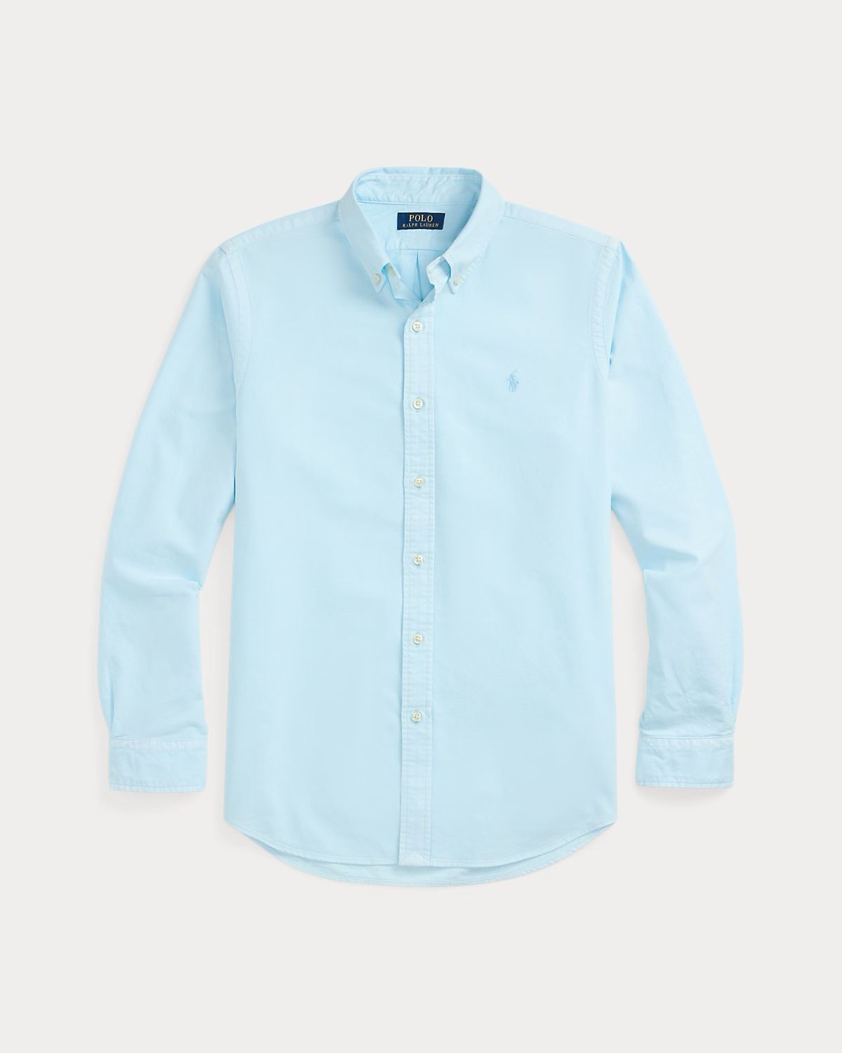 Aqua Blue mineral dyed oxford shirt