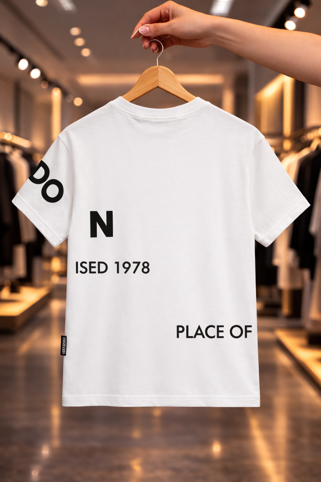Place of Destruction Print Drop Shoulder T-Shirt