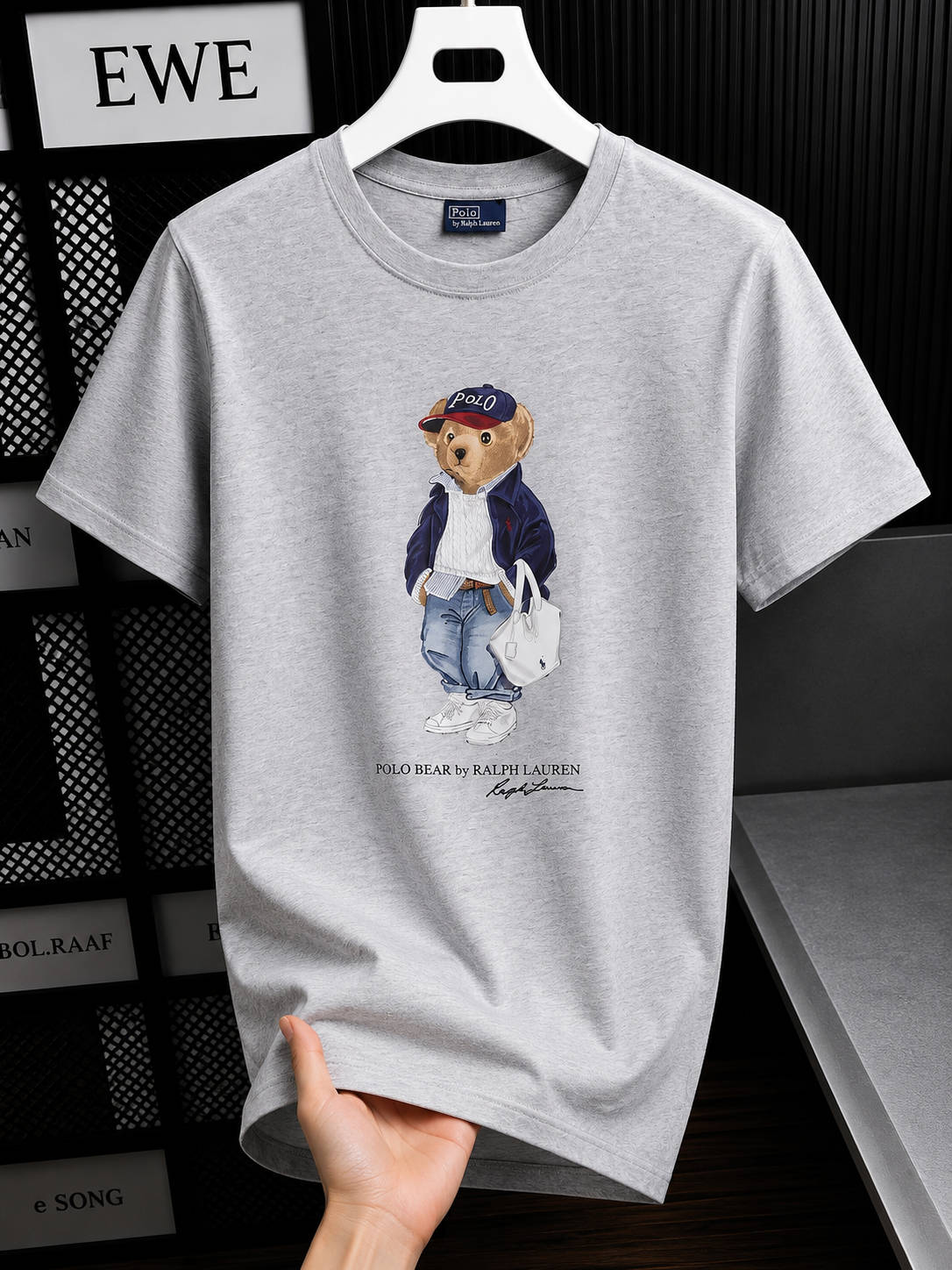 Women TEDDY BEAR T-SHIRT Grey 2
