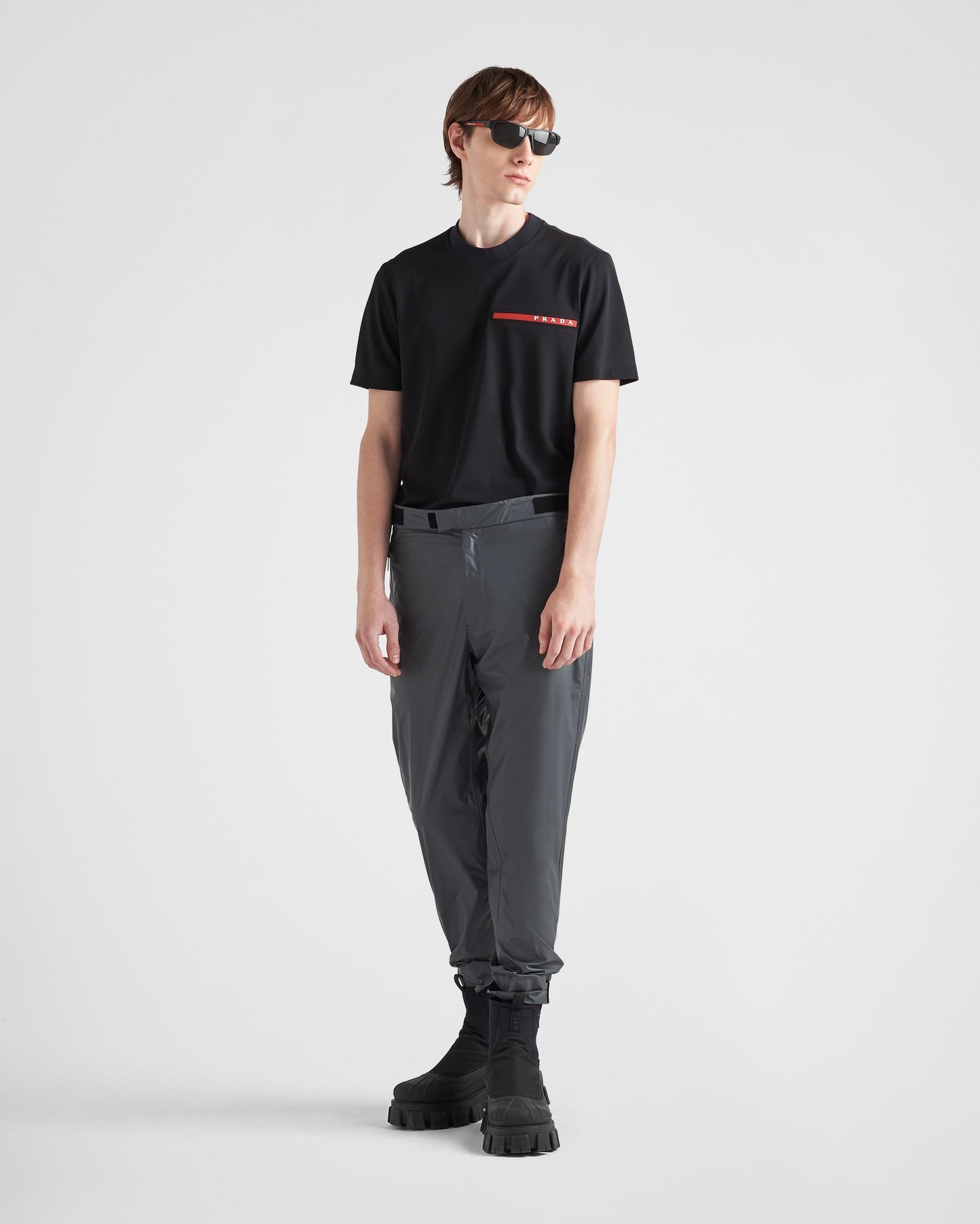 Prada Black T-shirt Rubber Patch