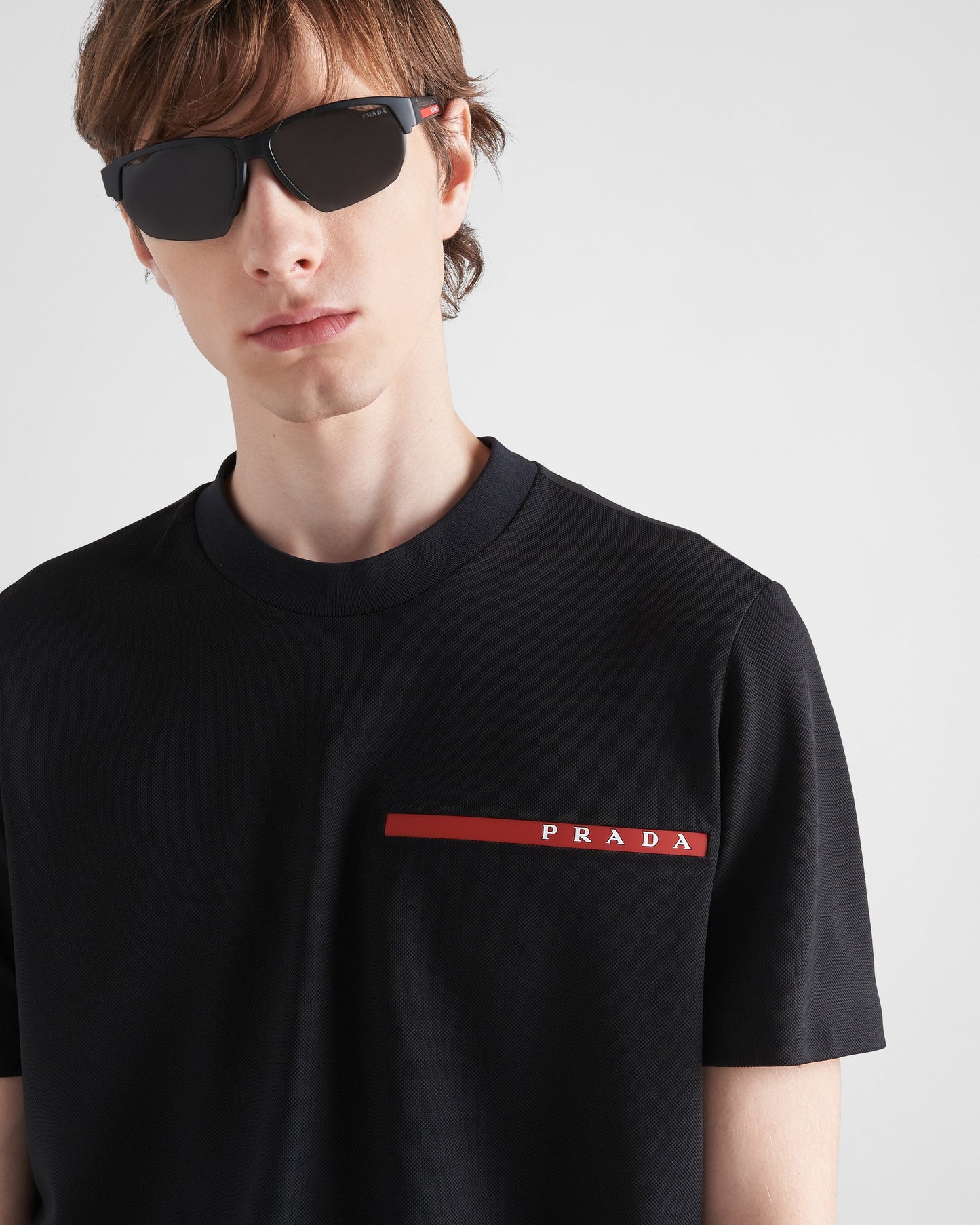 Prada Black T-shirt Rubber Patch