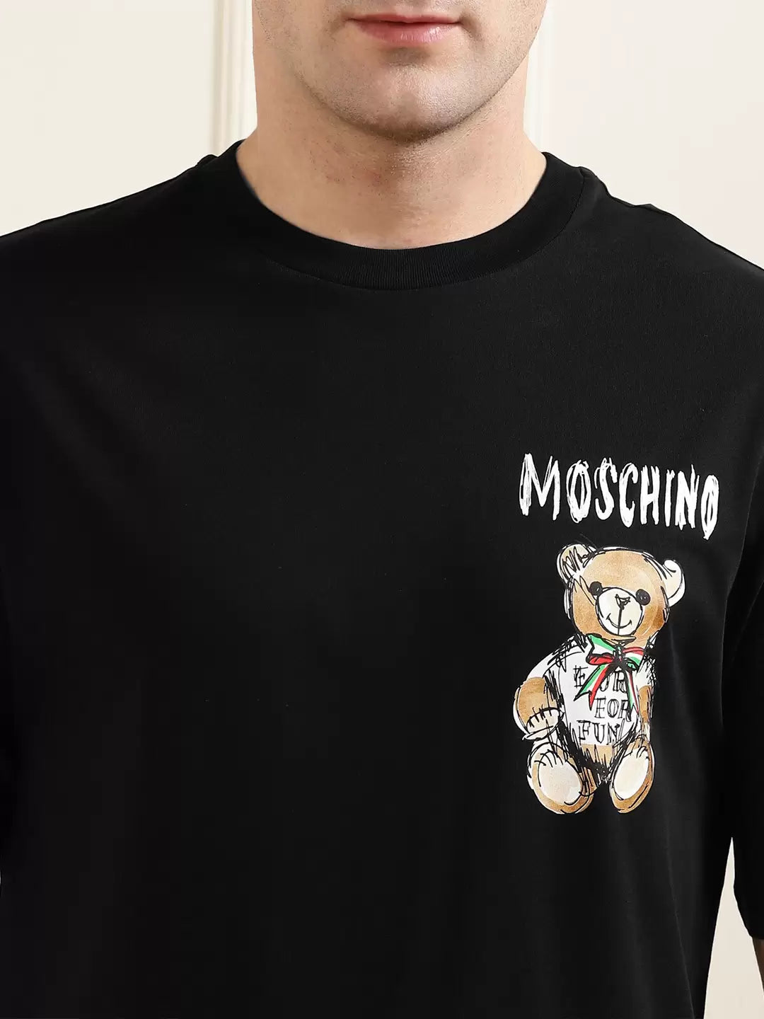 Moschino Drawn Black Teddy Tshirt