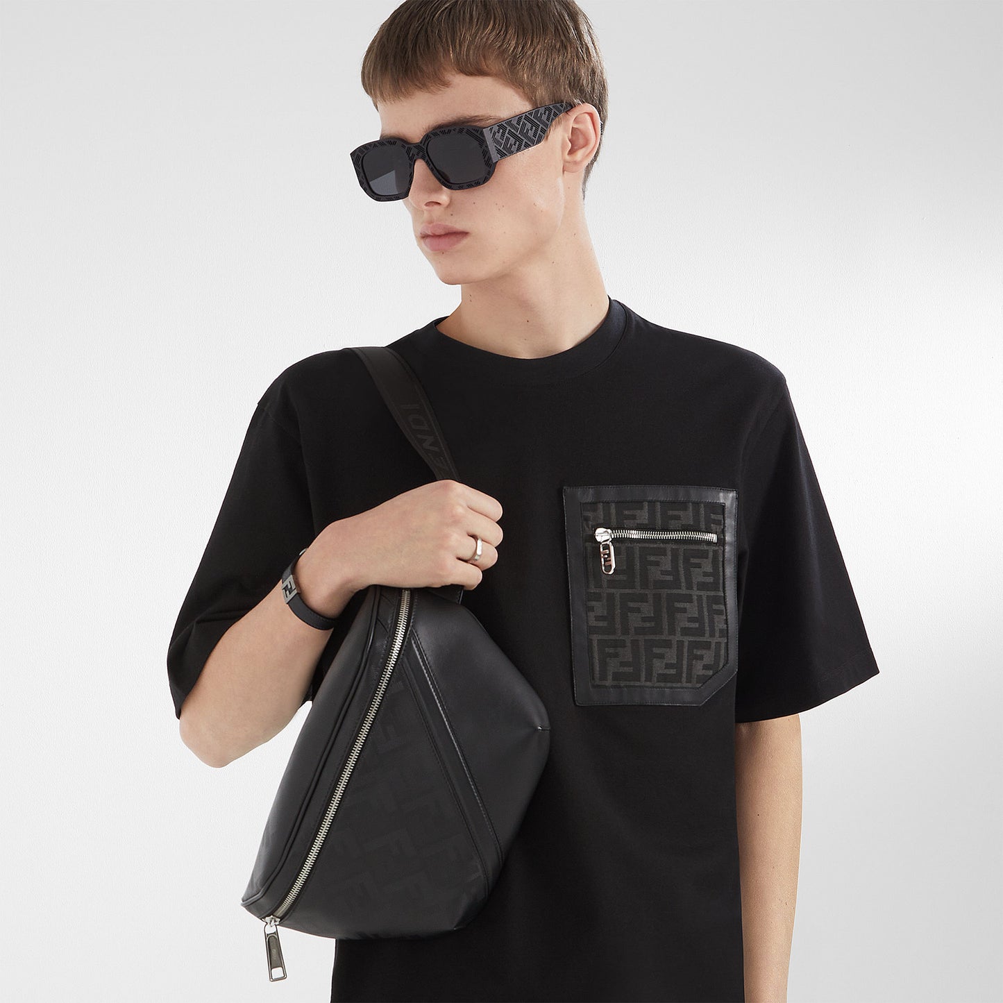 Fendi Pocket T-shirt Black