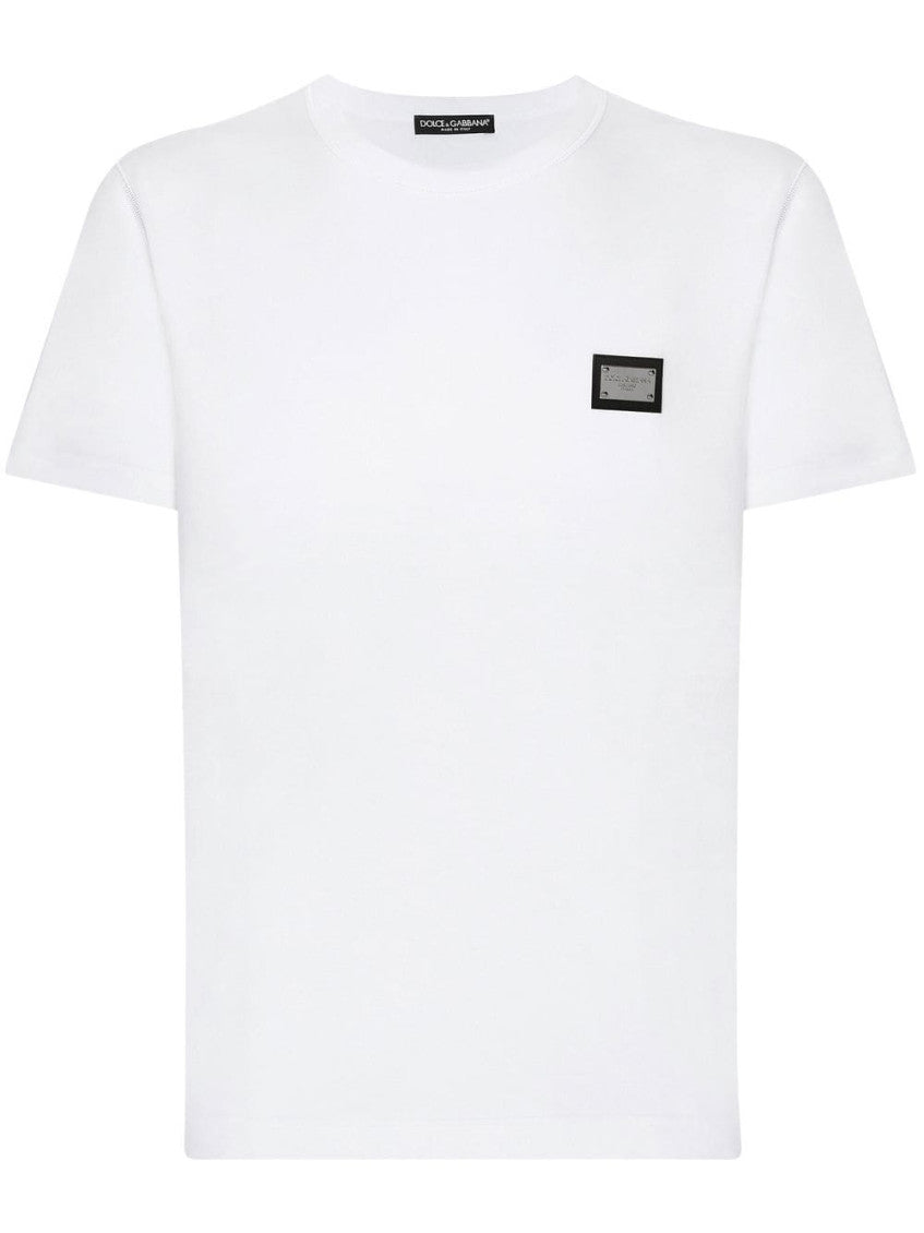 D&G White Tshirt (Metal Badge)
