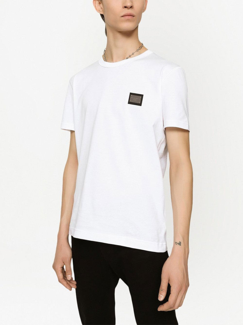 D&G White Tshirt (Metal Badge)