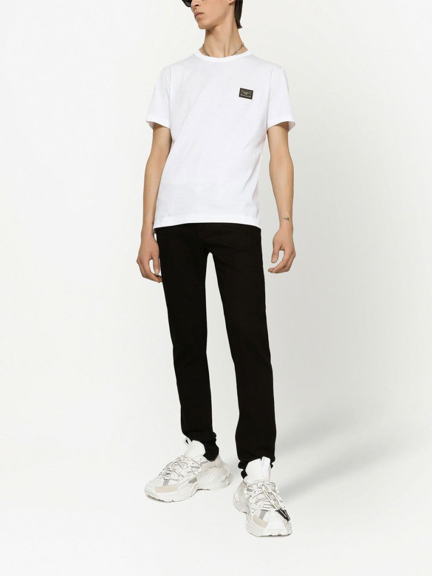 D&G White Tshirt (Metal Badge)