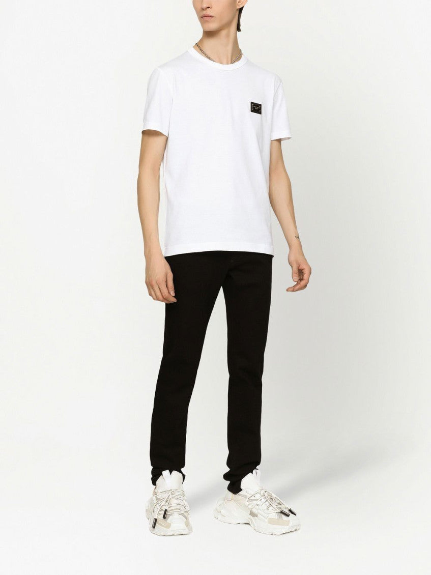 D&G White Tshirt (Metal Badge)