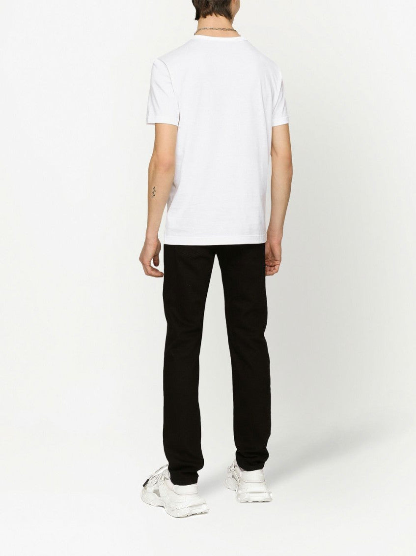 D&G White Tshirt (Metal Badge)