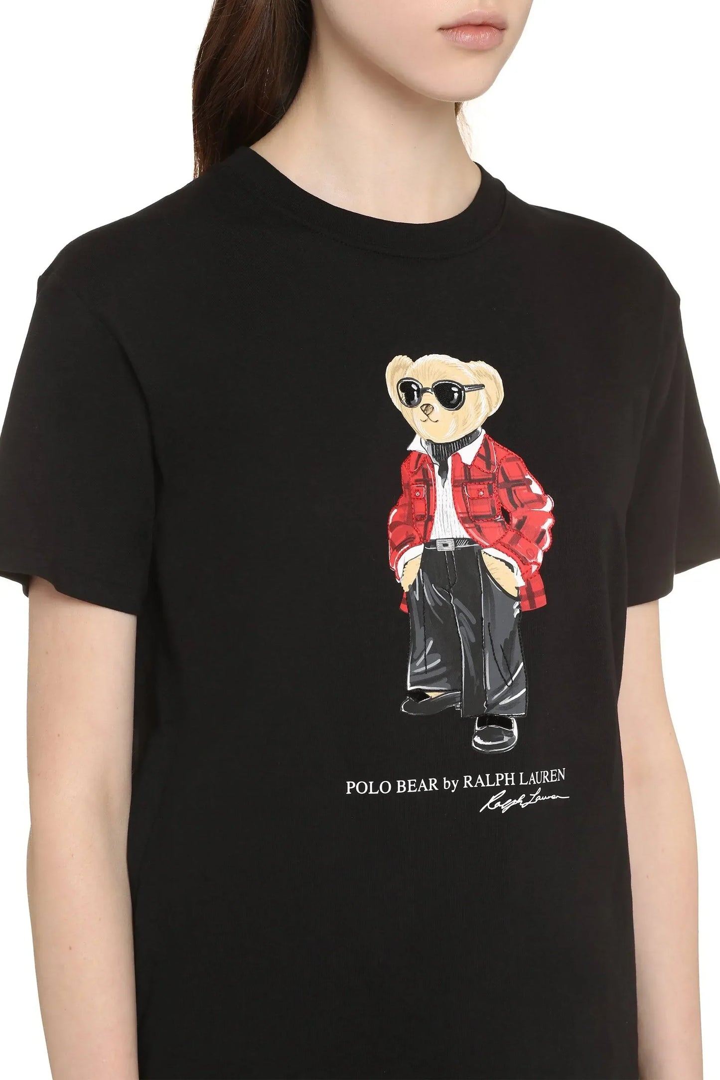 Women Teddy Bear Tshirt Black
