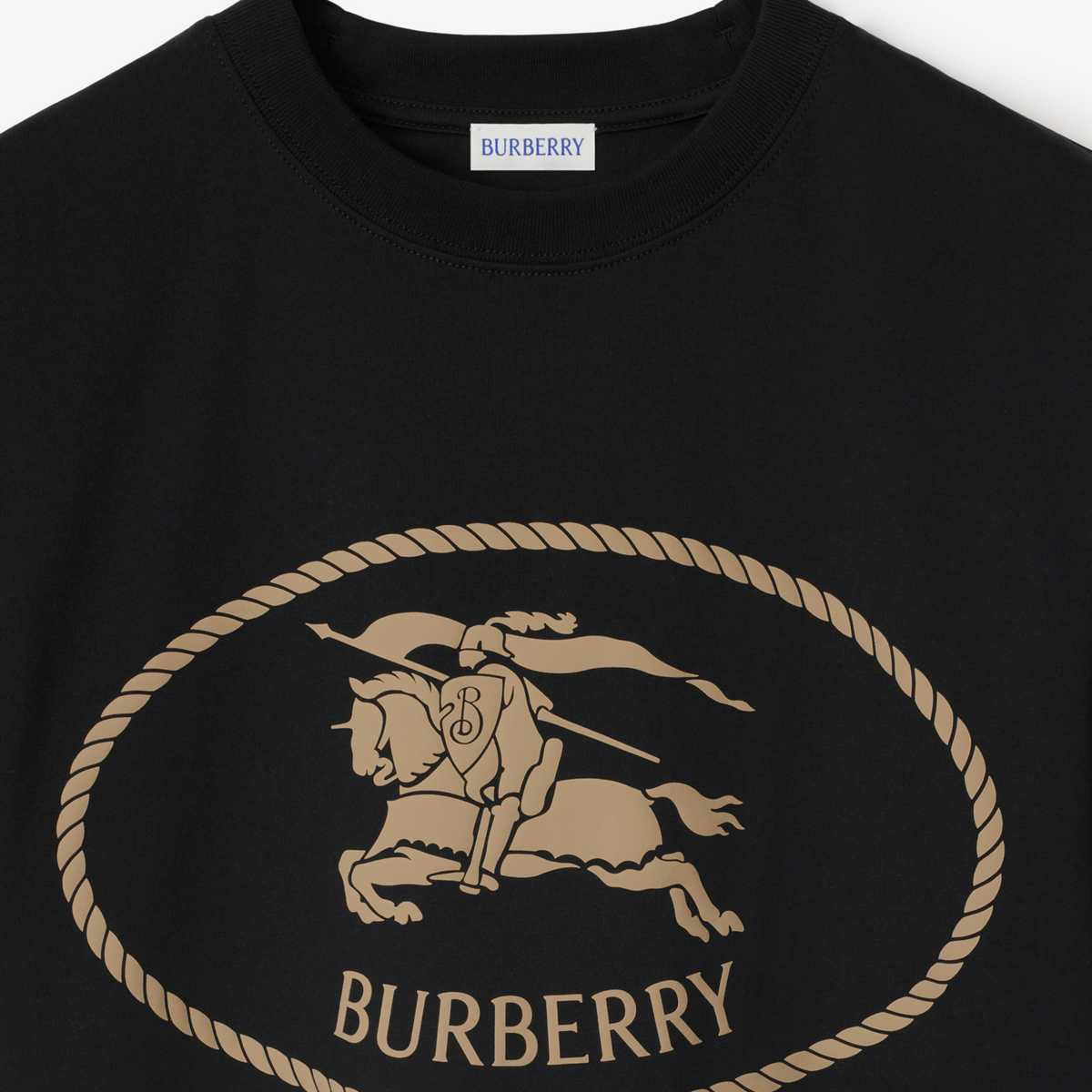 Women BURBERRY BLACK T-SHIRT
