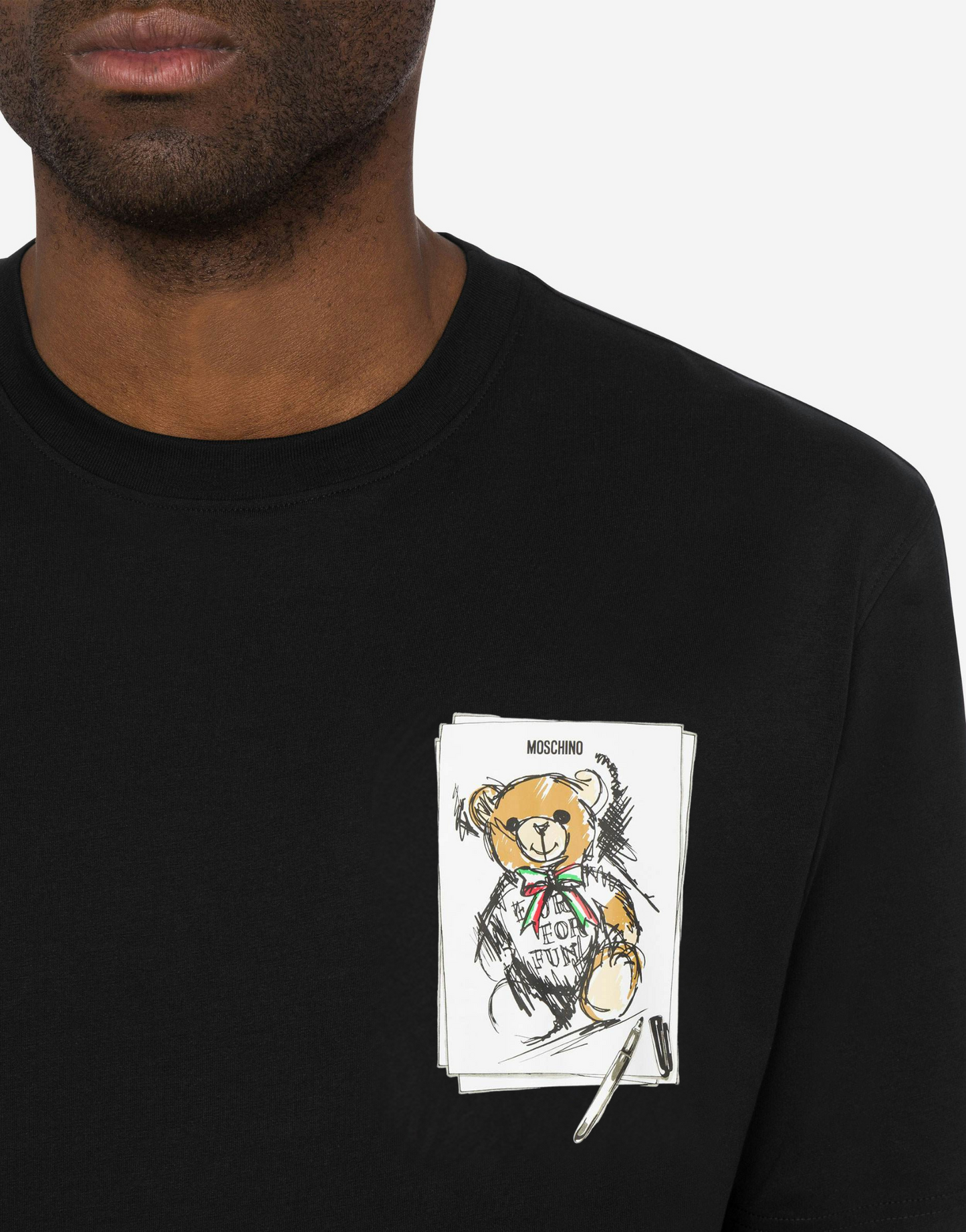 Moschino Teddy Bear Print T-shirt Big Logo