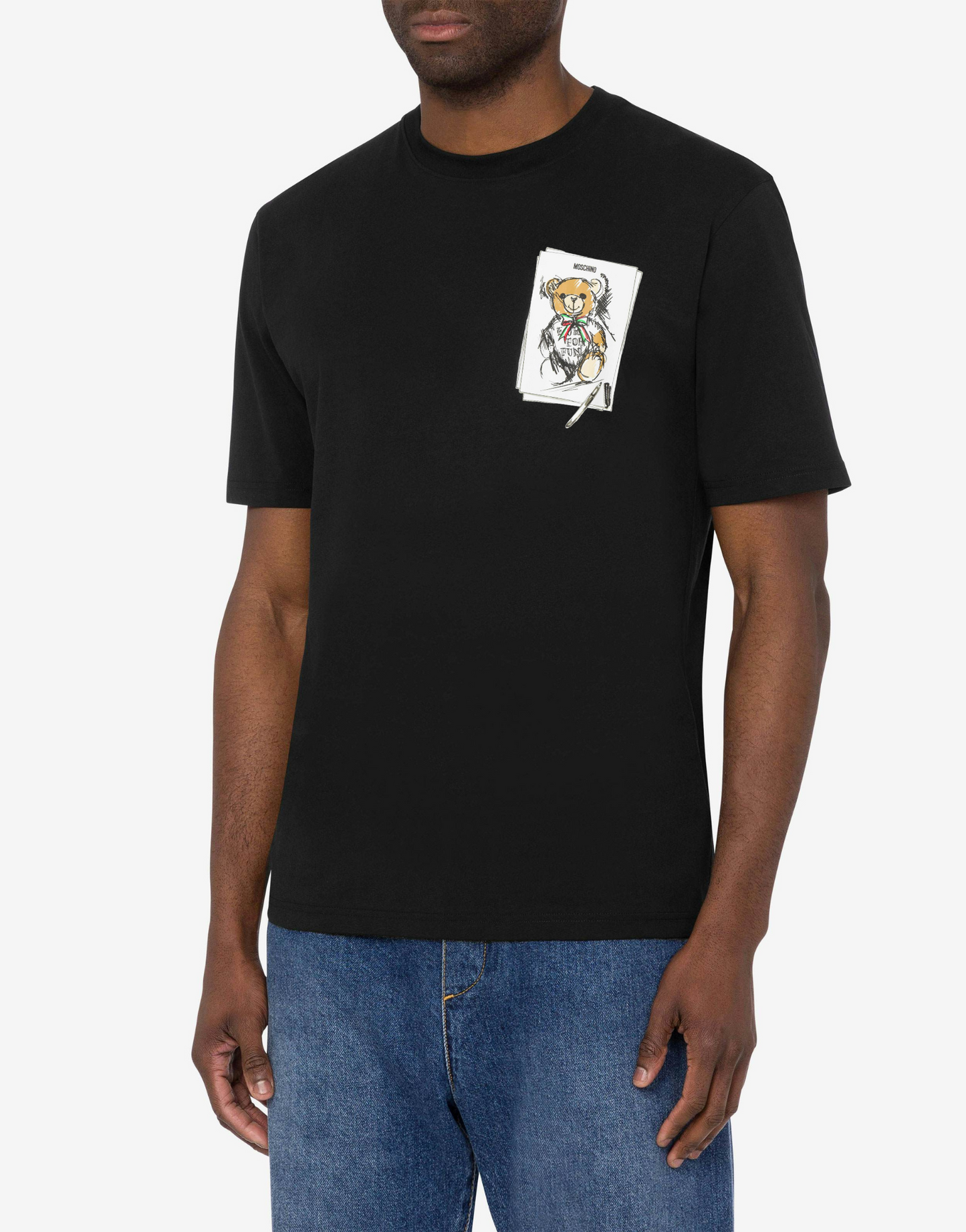 Moschino Teddy Bear Print T-shirt Big Logo