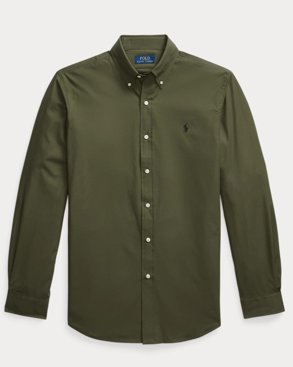ABD Poplin Bottle Green Shirt