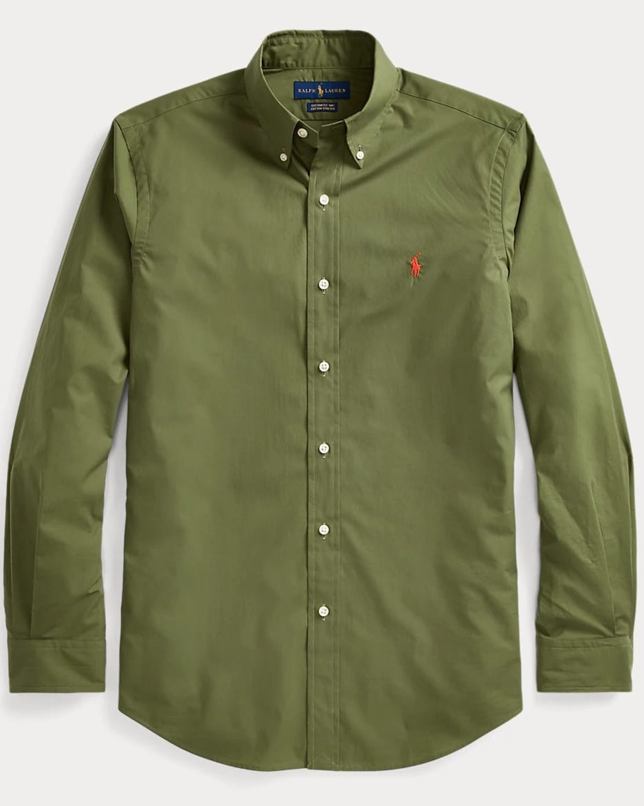 ABD Poplin Olive Green Shirt