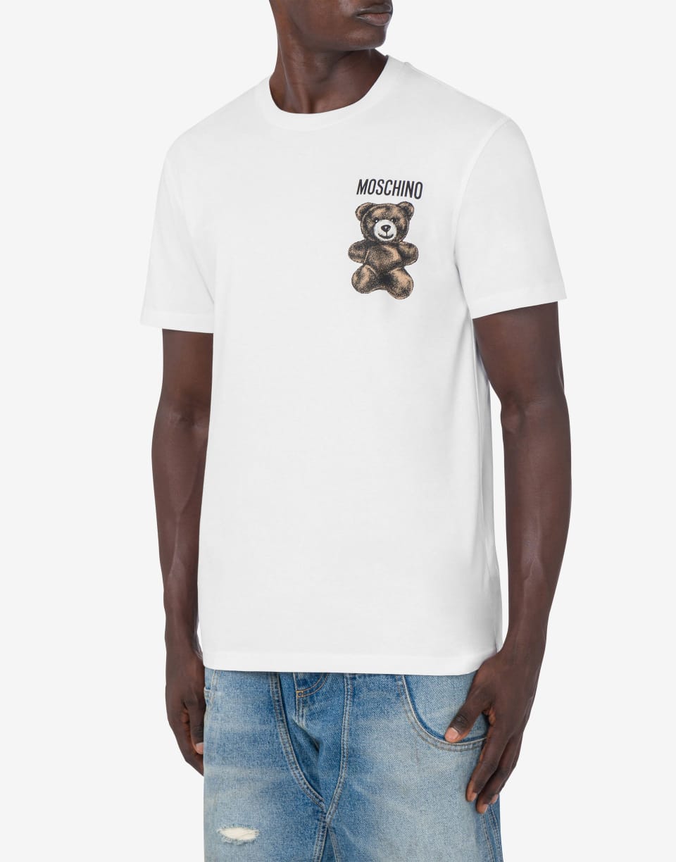 Moschino White Small Teddy Brown Tshirt