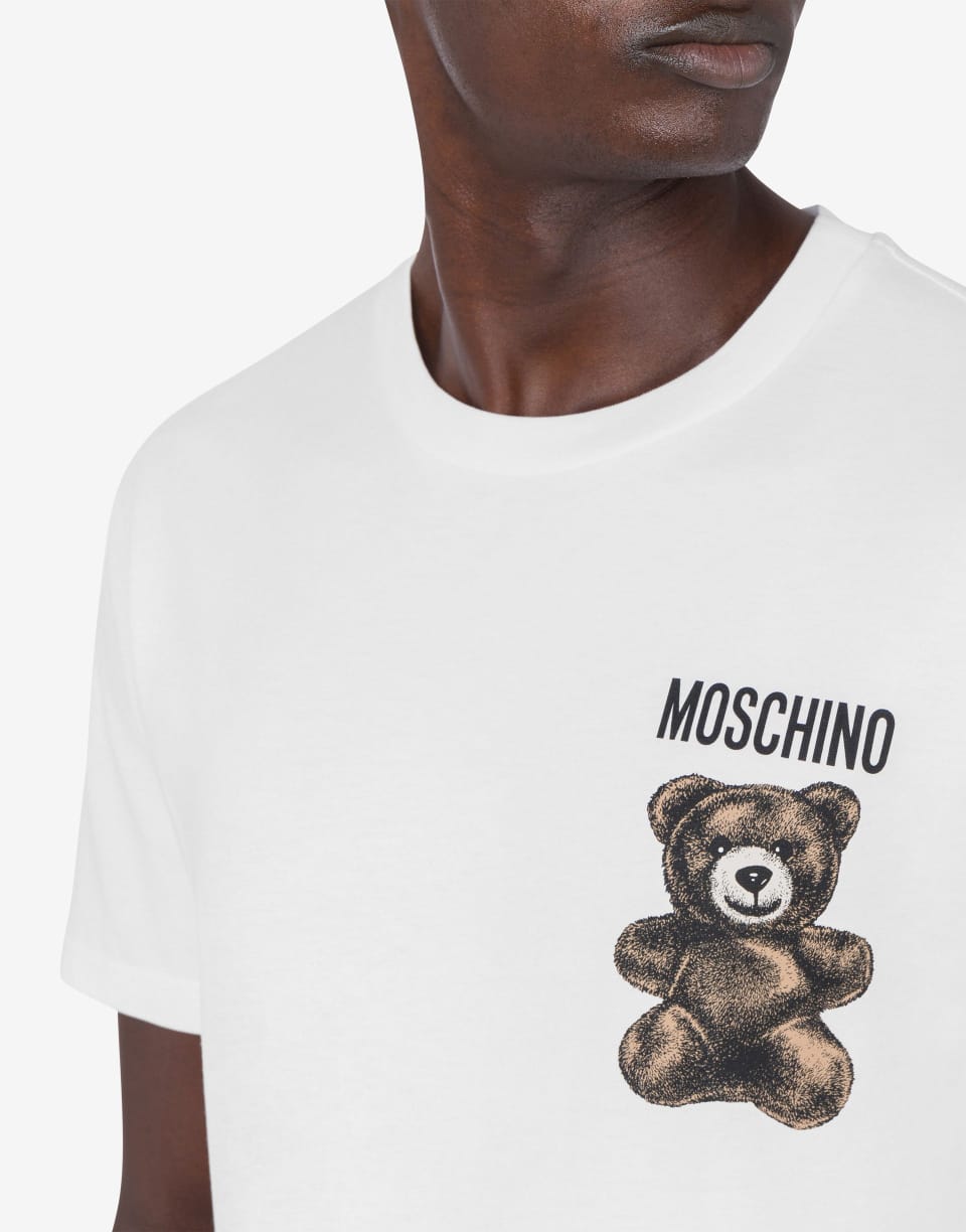 Moschino White Small Teddy Brown Tshirt