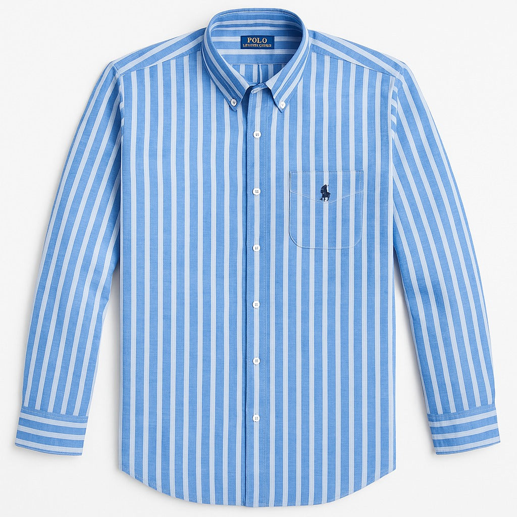 RL Shirt Blue Stripes (With Pocket)