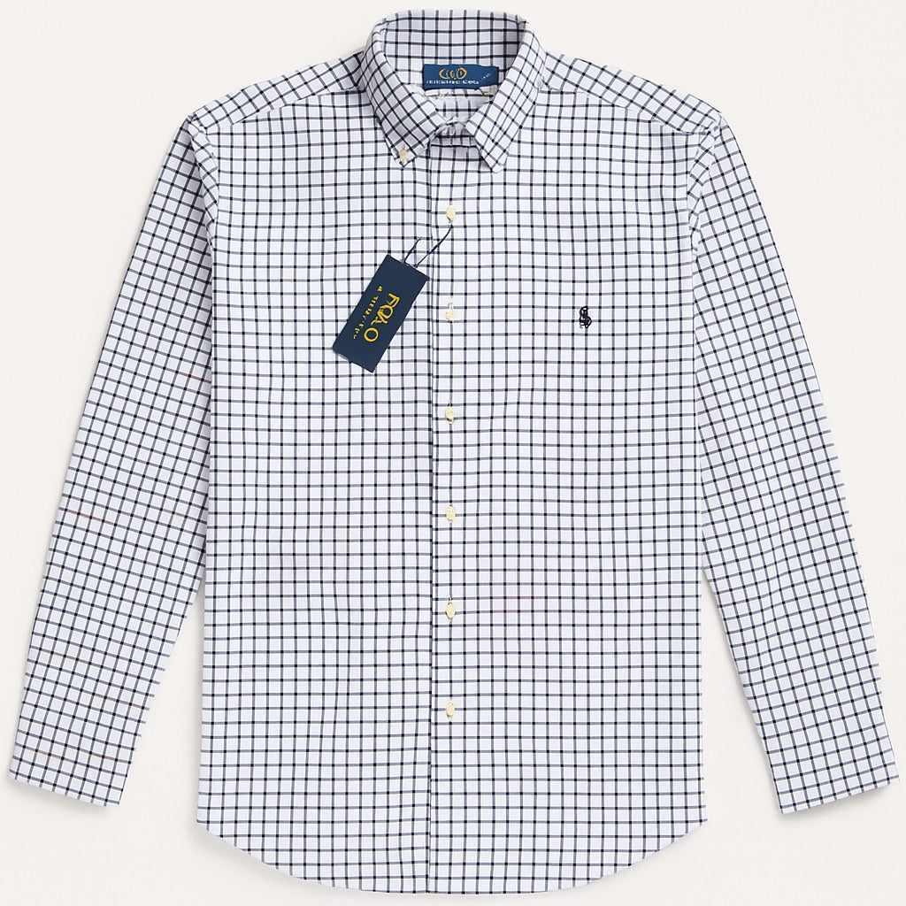 RL Shirt Brown Small Checks (With Pocket)