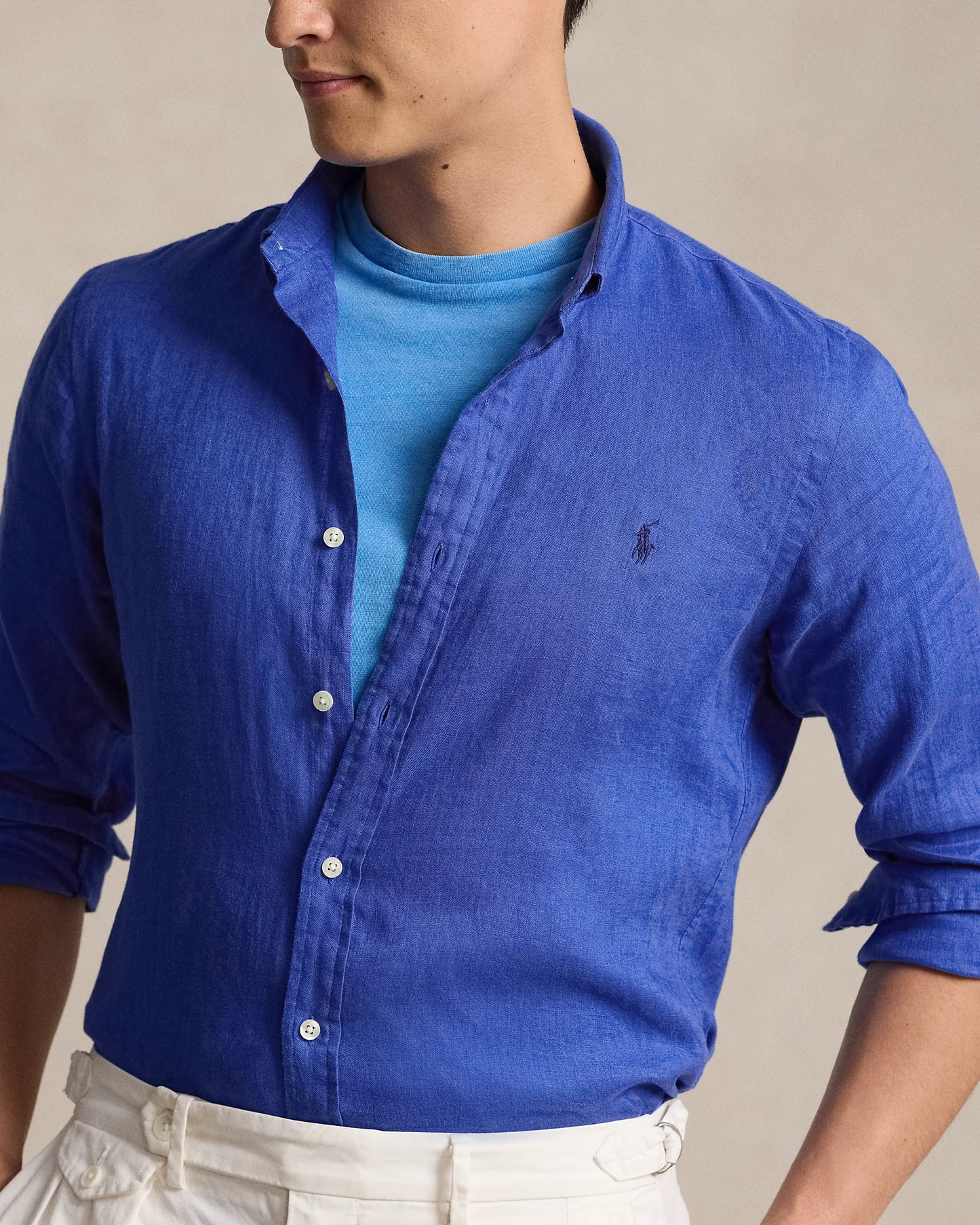 ABD Royal Blue LINEN Shirt