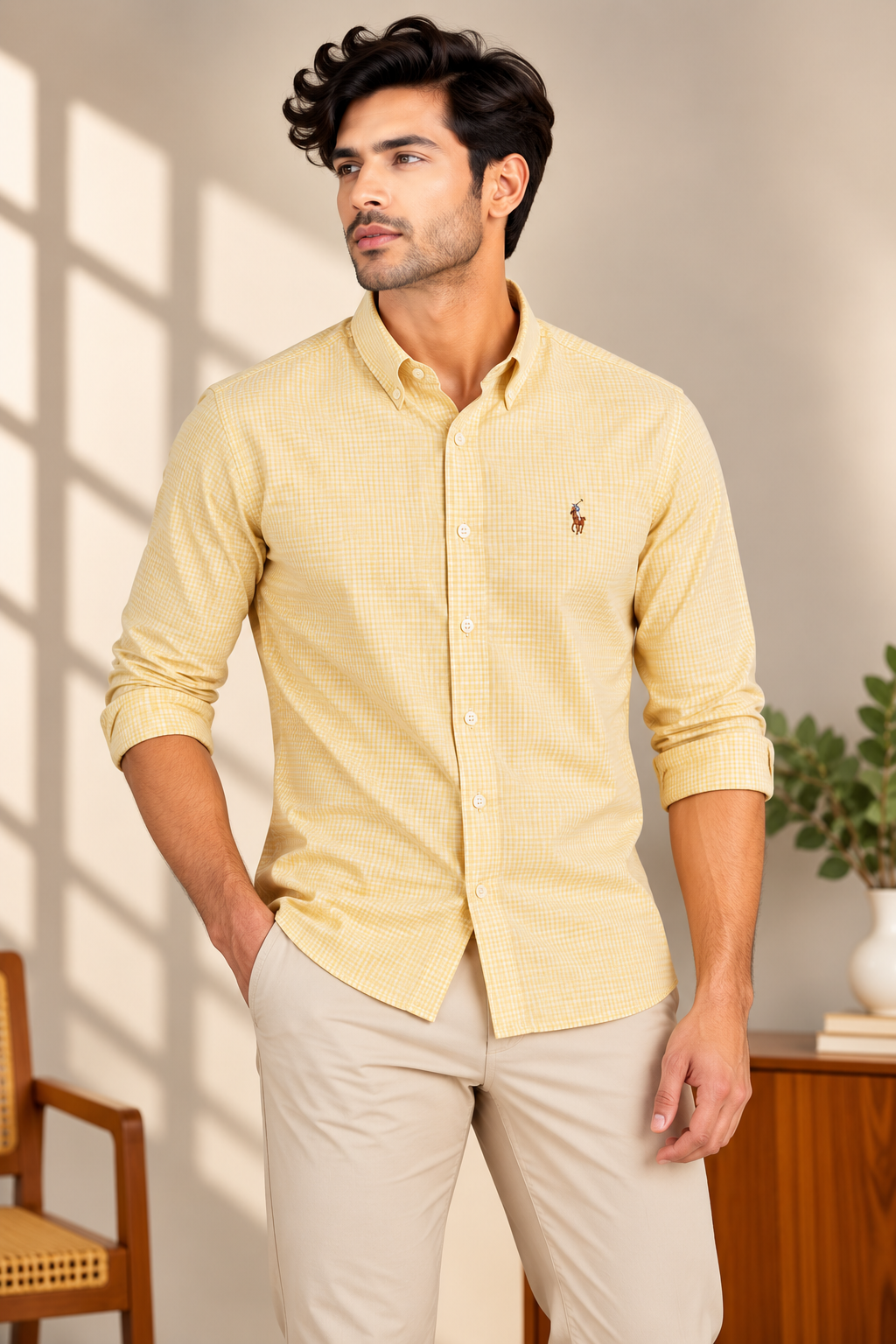 RL yellow gingham checks