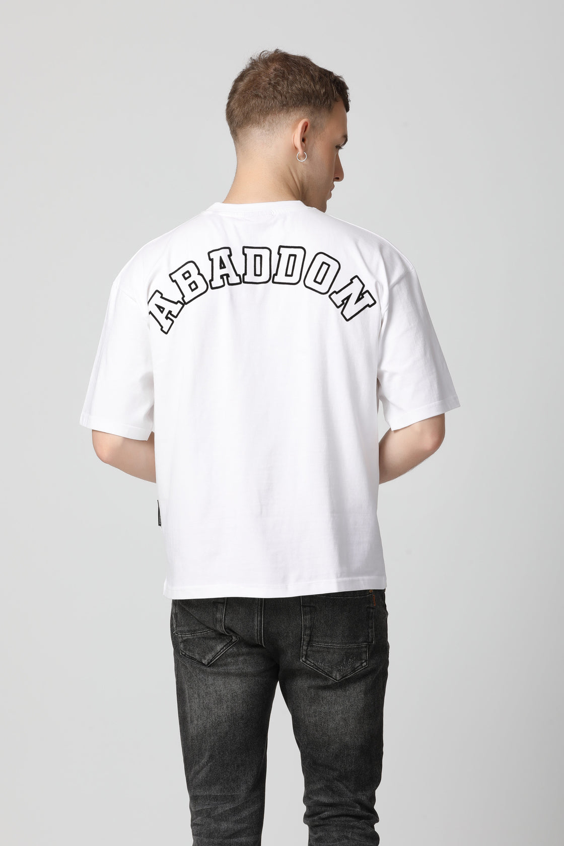 Flocked Drop Shoulder T-Shirt