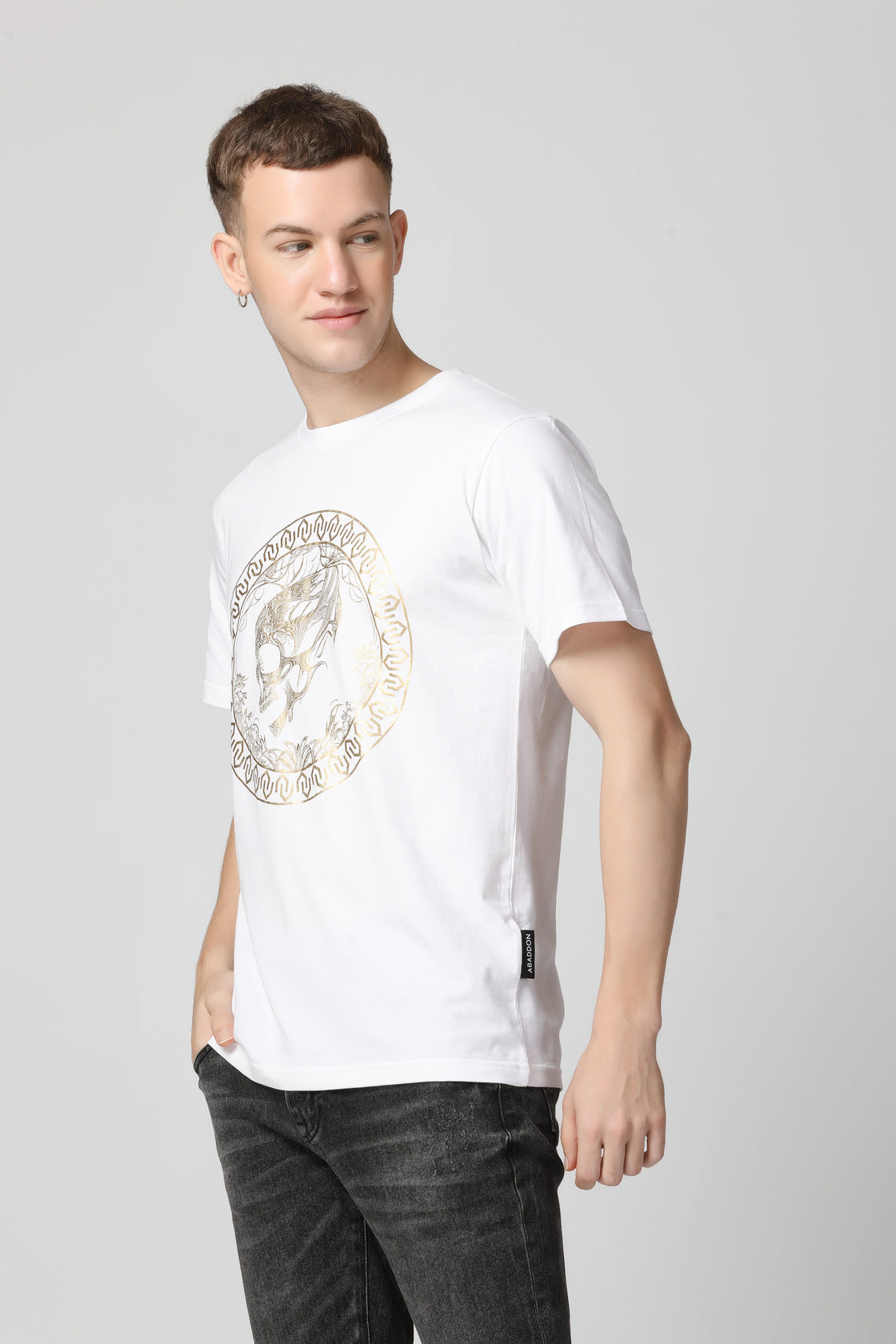 Metallic Gold Foil Signature Coin T-Shirt