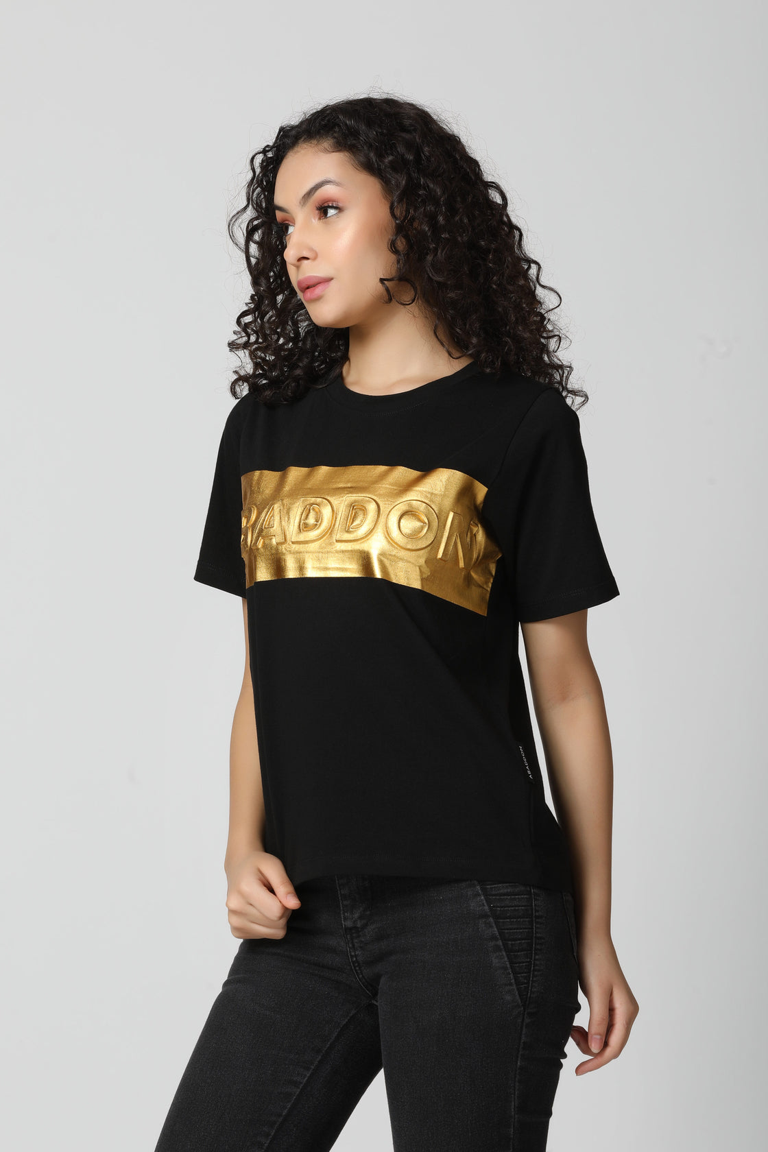 Luxurious 5D Emboss Gold Foil print T-Shirt