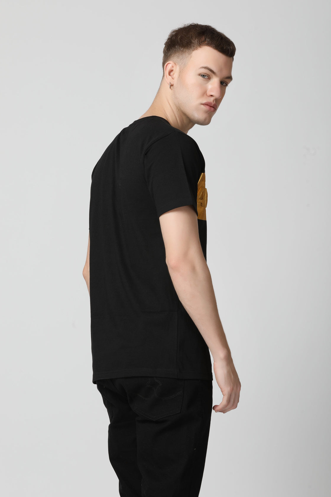 Luxurious 5D Emboss Gold Foil print T-Shirt