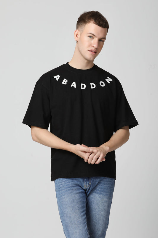 Flocked Drop Shoulder T-Shirt