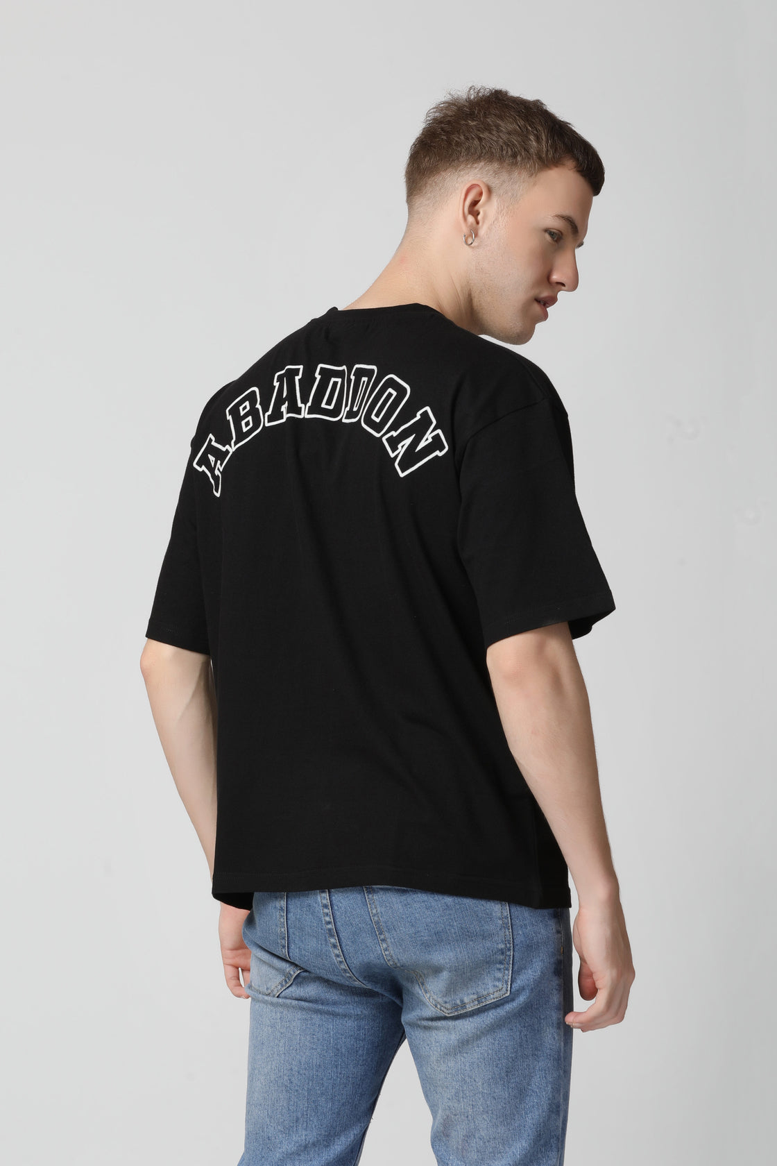 Flocked Drop Shoulder T-Shirt