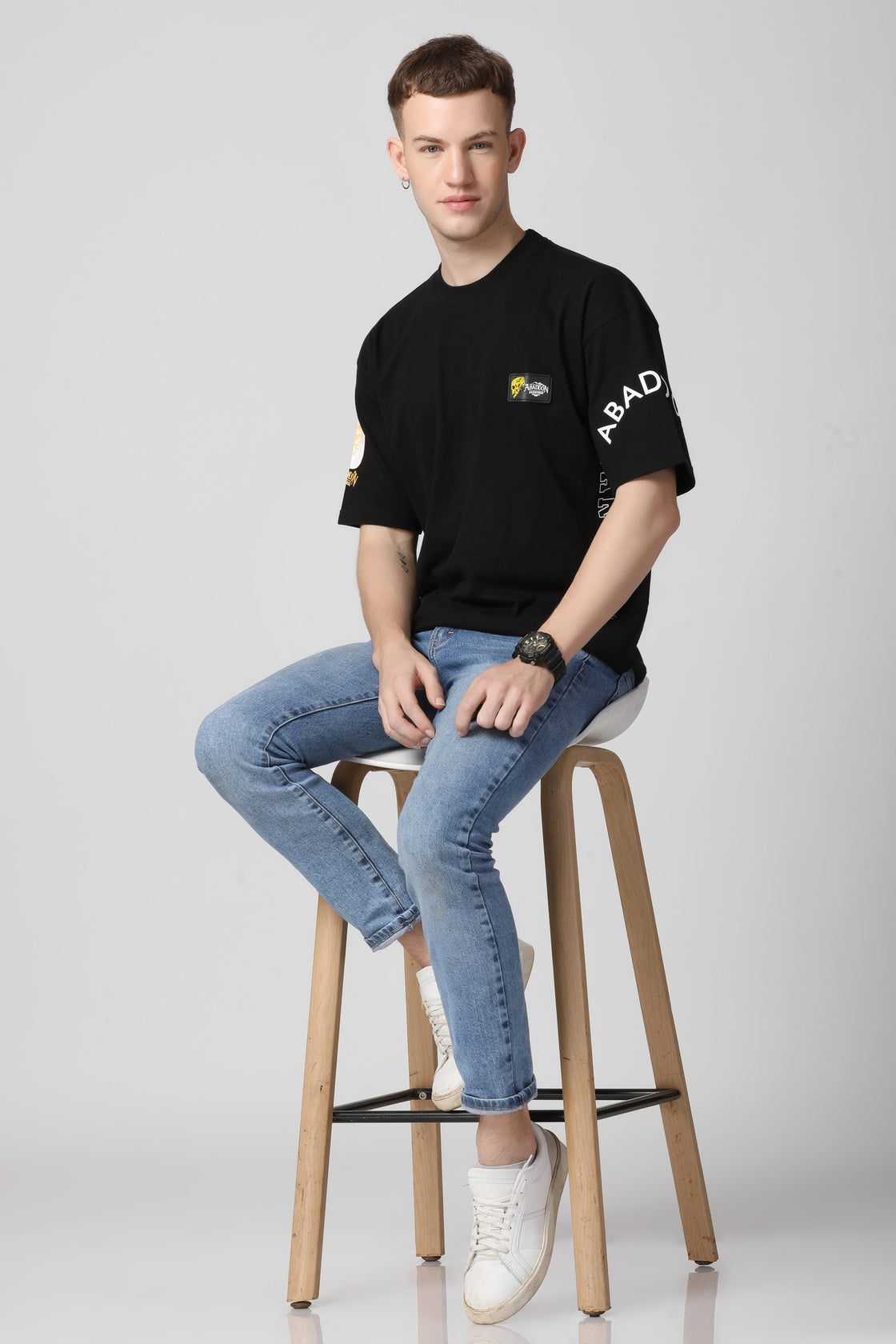 Darkness Non-Pvc Print with Rubber Batch T-Shirt