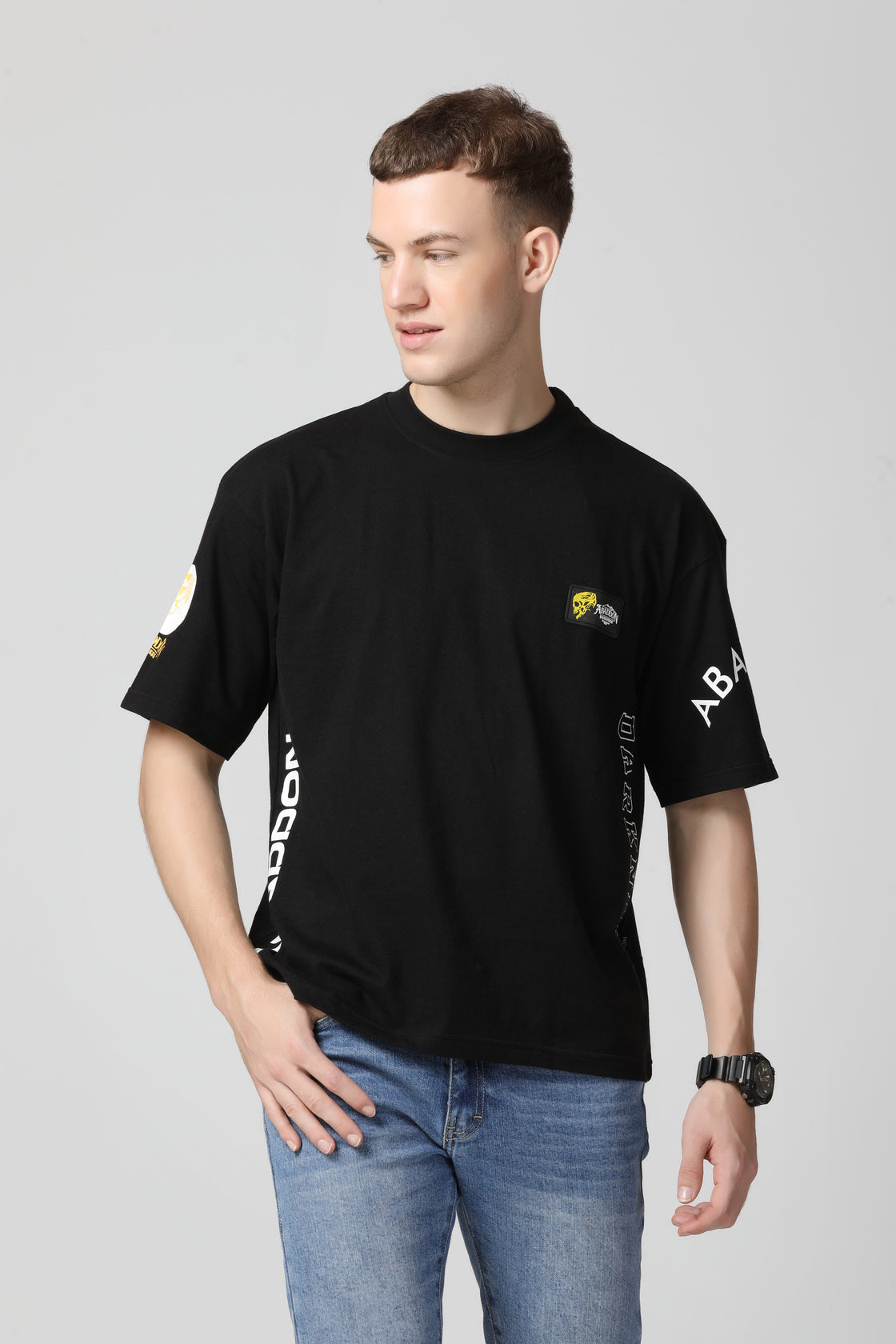 Darkness Non-Pvc Print with Rubber Batch T-Shirt