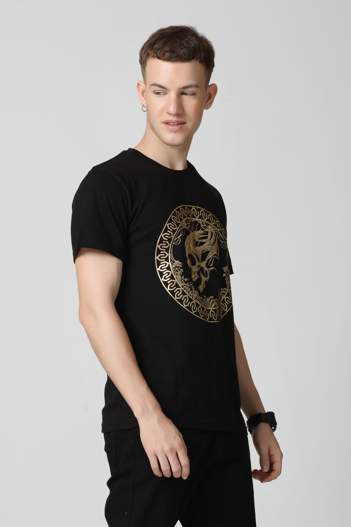 Metallic Gold Foil Signature Coin T-Shirt