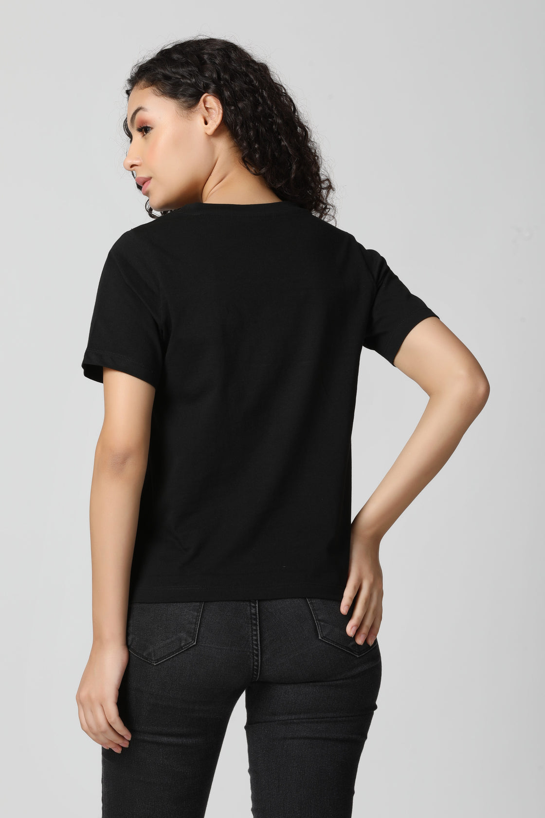 Golden Foil Coin Logo Print T-Shirt