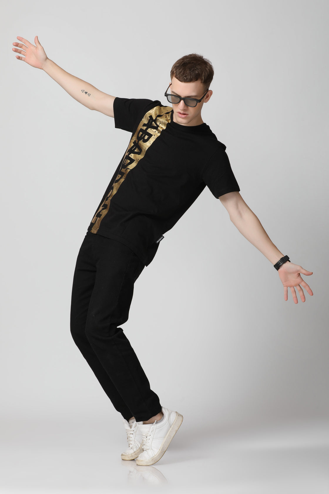 Luxury Gold Foil Panelled T-Shirt