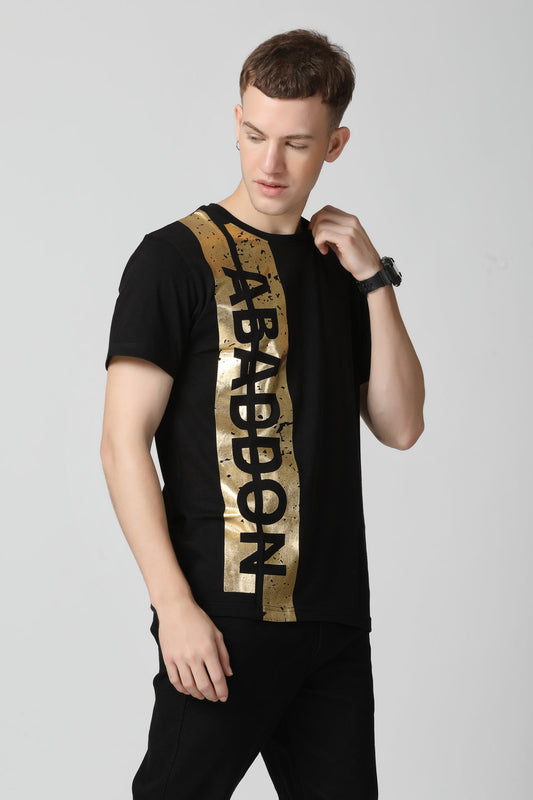 Luxury Gold Foil Panelled T-Shirt