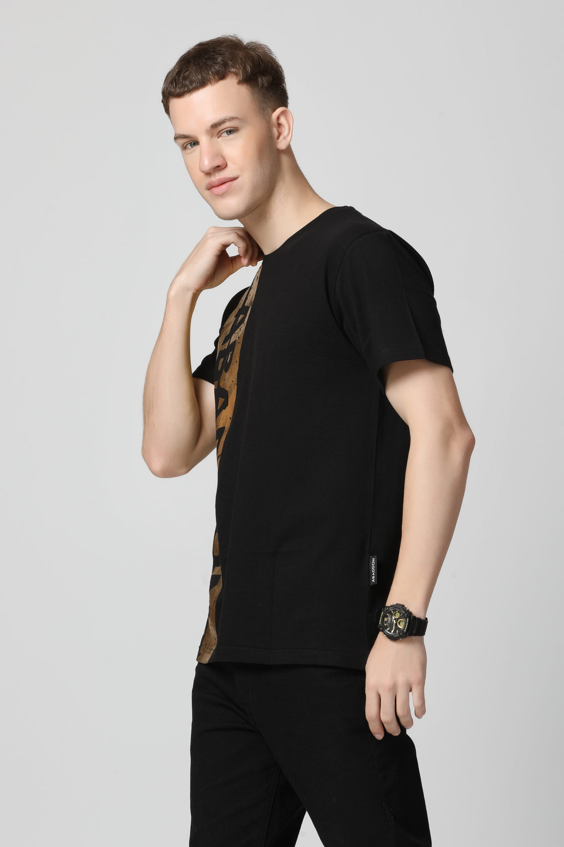 Luxury Gold Foil Panelled T-Shirt