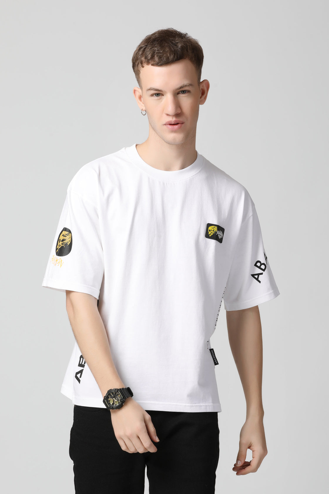 Darkness Non-Pvc Print with Rubber Batch T-Shirt