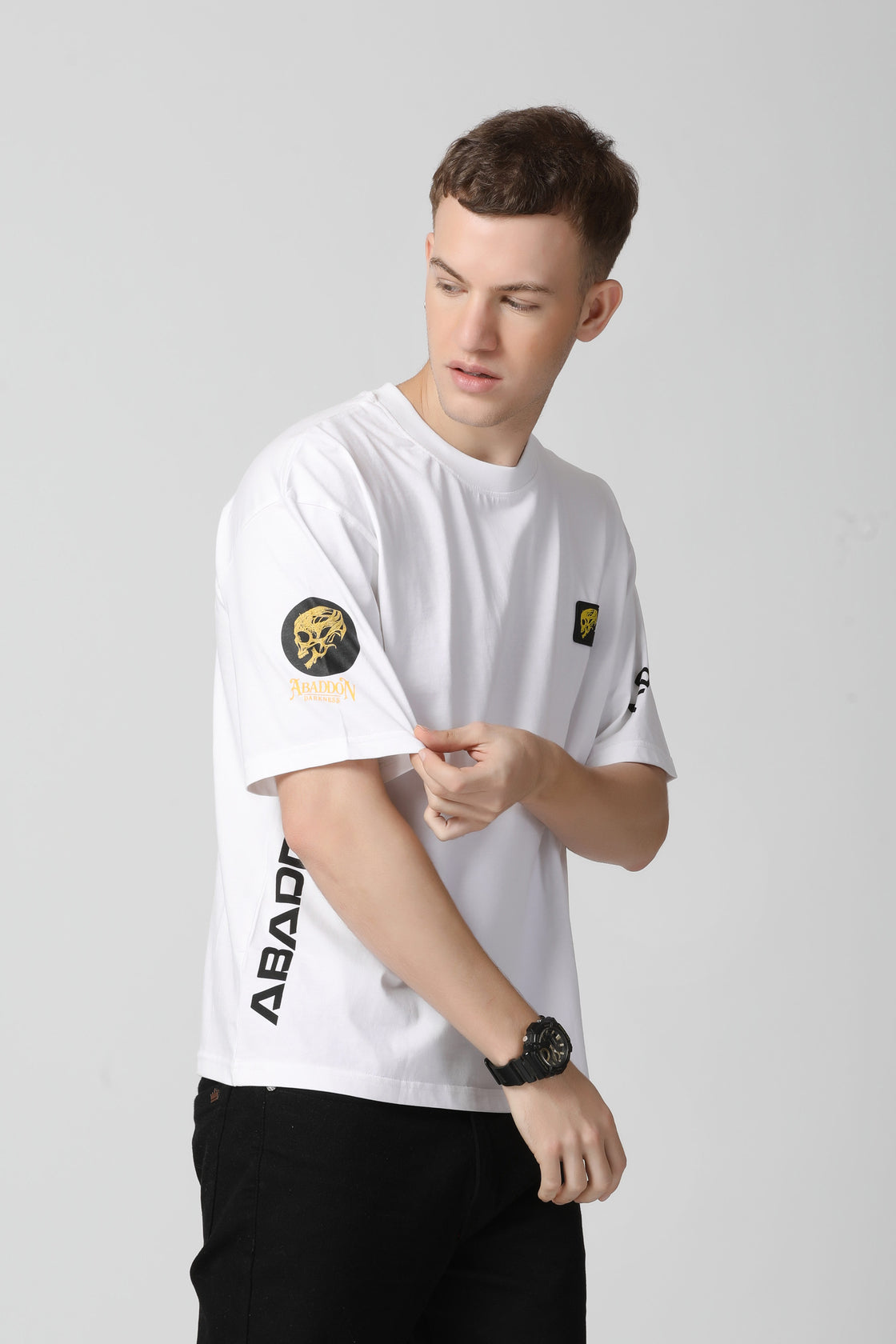 Darkness Non-Pvc Print with Rubber Batch T-Shirt