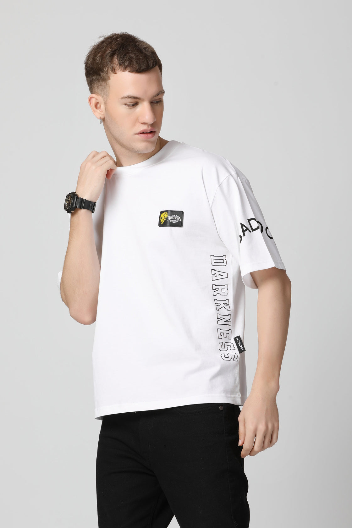 Darkness Non-Pvc Print with Rubber Batch T-Shirt