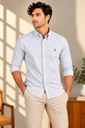 Grey Stripes oxford shirt