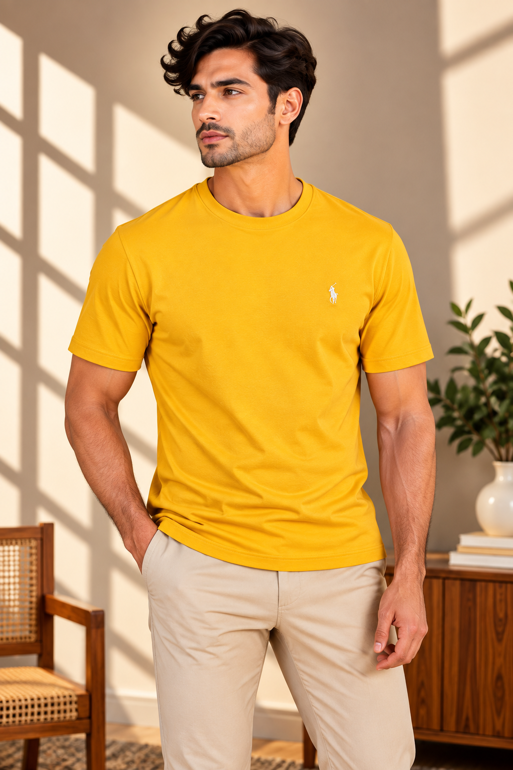 ABD Mustard Yellow pony tshirt