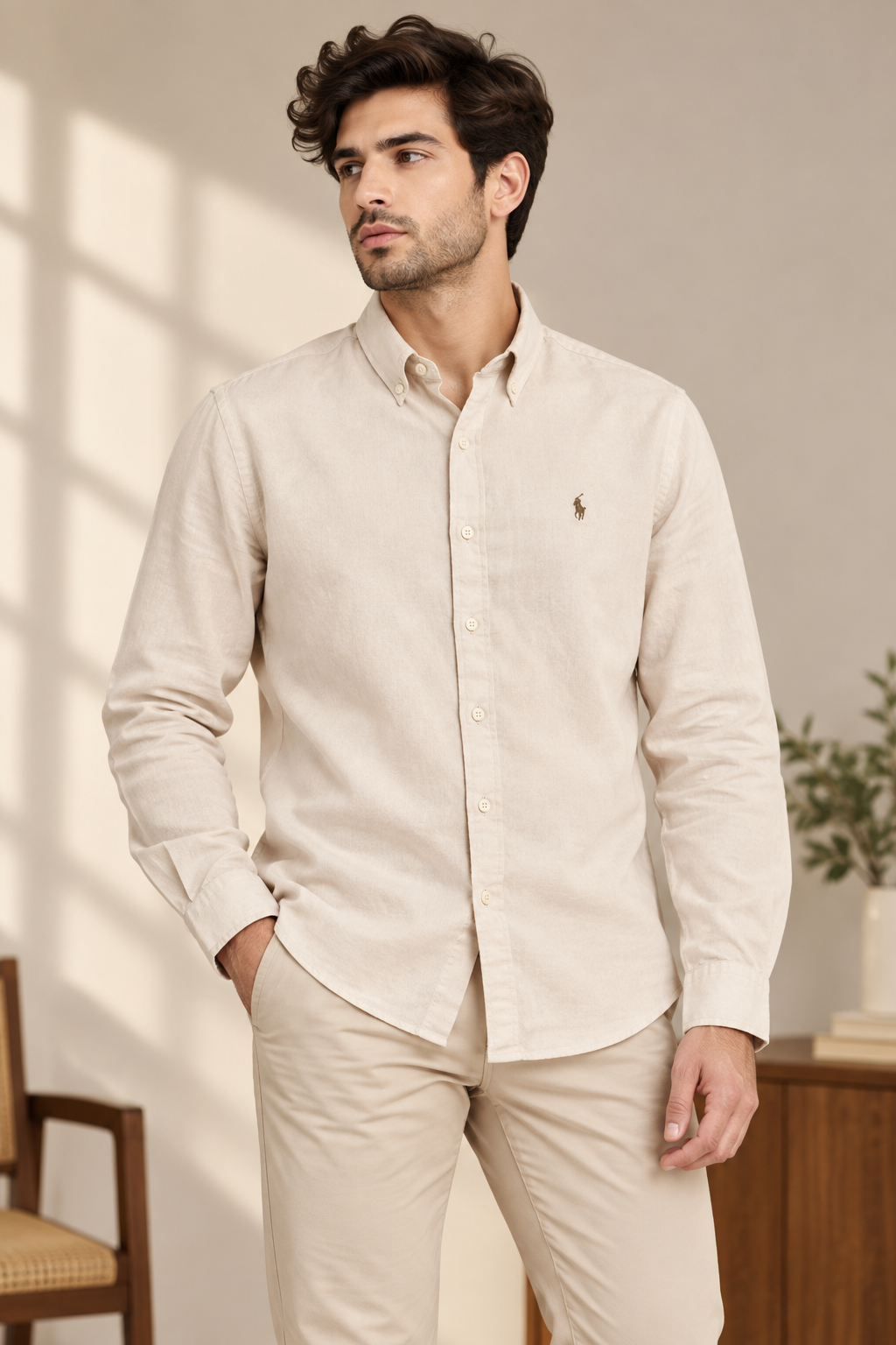 ABD Cream LINEN Shirt