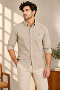 Tan Oxford Shirt (Multi Logo)