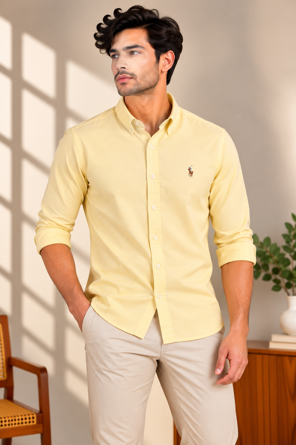 Yellow Shirt Multi Logo
