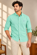 ABD Sea Green LINEN Shirt