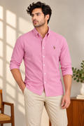 Peach Shirt Multi Logo