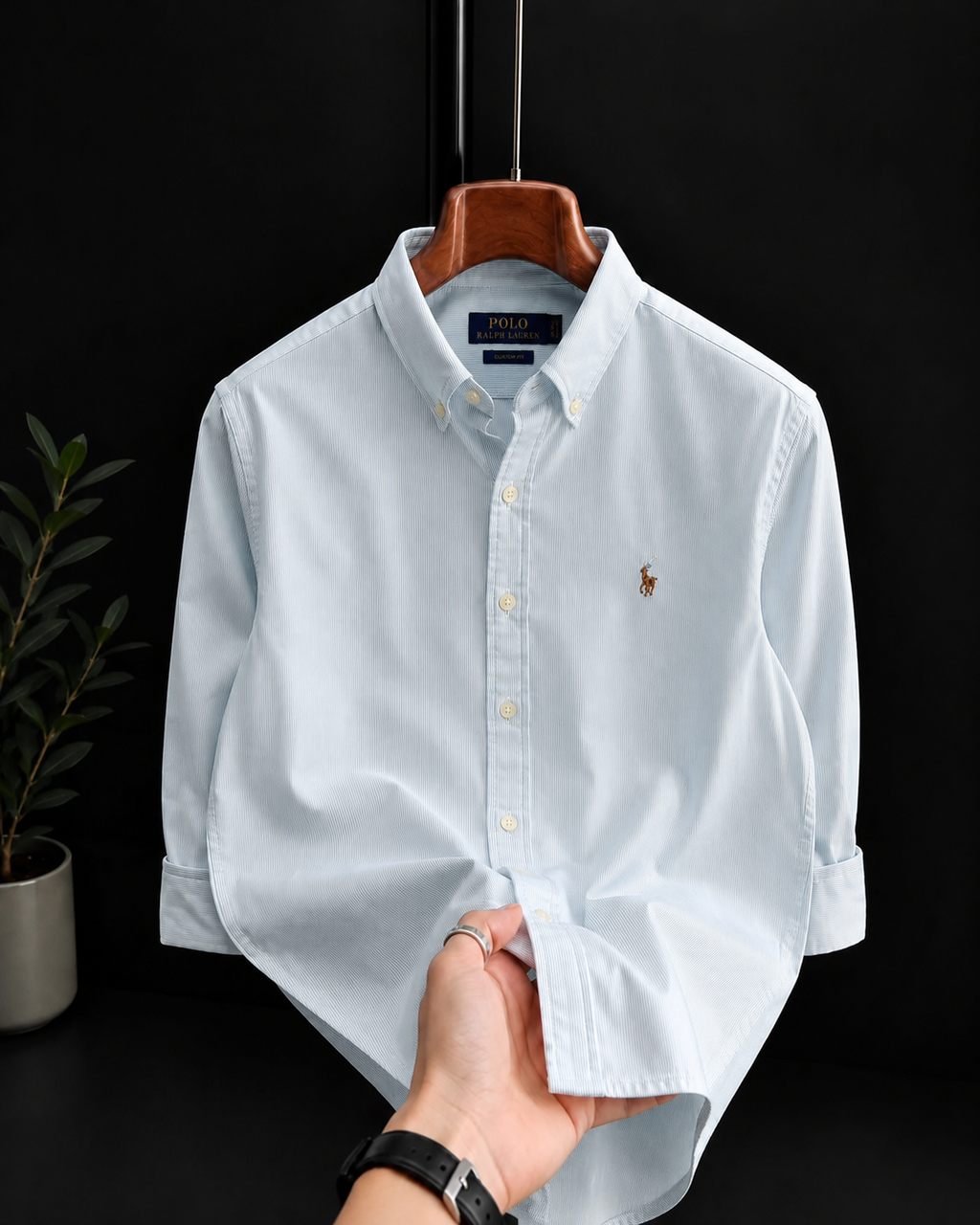 Green Stripes oxford shirt (Pencil)