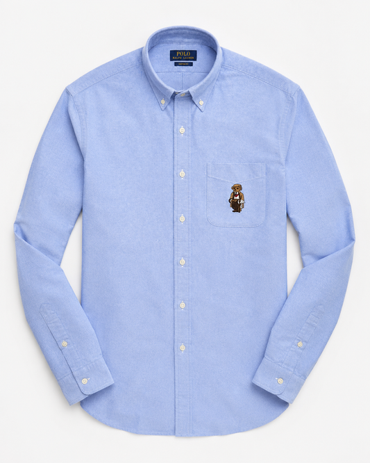 RL Aqua blue teddy oxford shirt